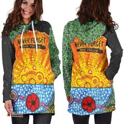 Anzac Day Hoodie Dress Lest We Forget Poppy