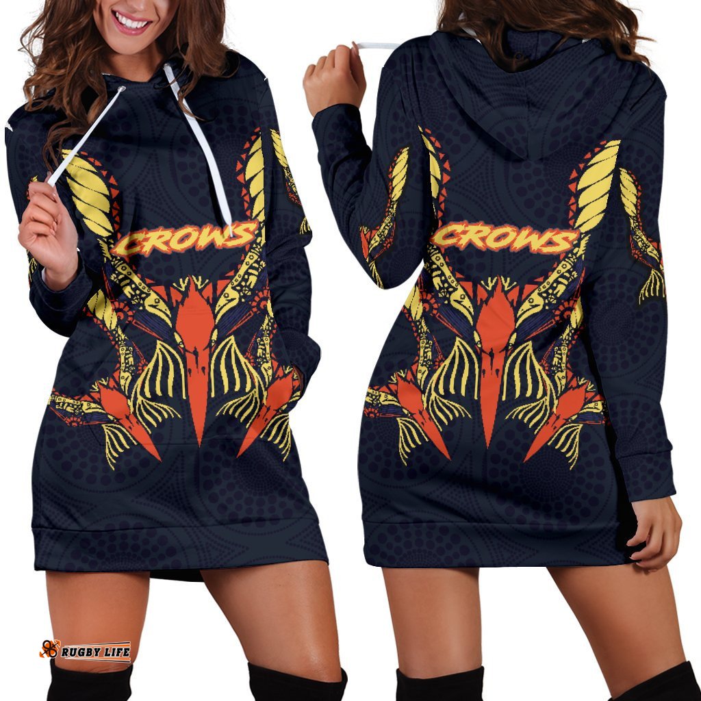 Adelaide Women Hoodie Dress Simple Indigenous Crows