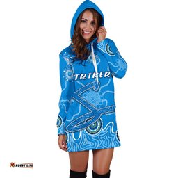 Adelaide Strikers Women Hoodie Dress Indigenous Blue Energy