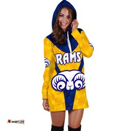 Adelaide Women's Hoodie Dress Rams Merino Original Yellow