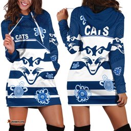 Cats Football Hoodie Dress Geelong Indigenous