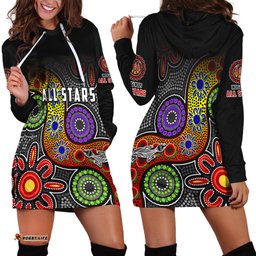 All Stars Christmas Hoodie Dress Indigenous Dreamtime