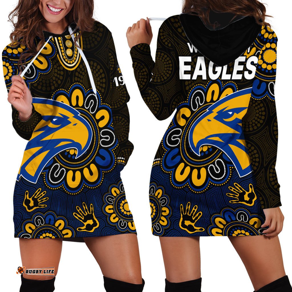 AFL West Coast Eagles 1986 Aboriginal Hoodie Dress 09