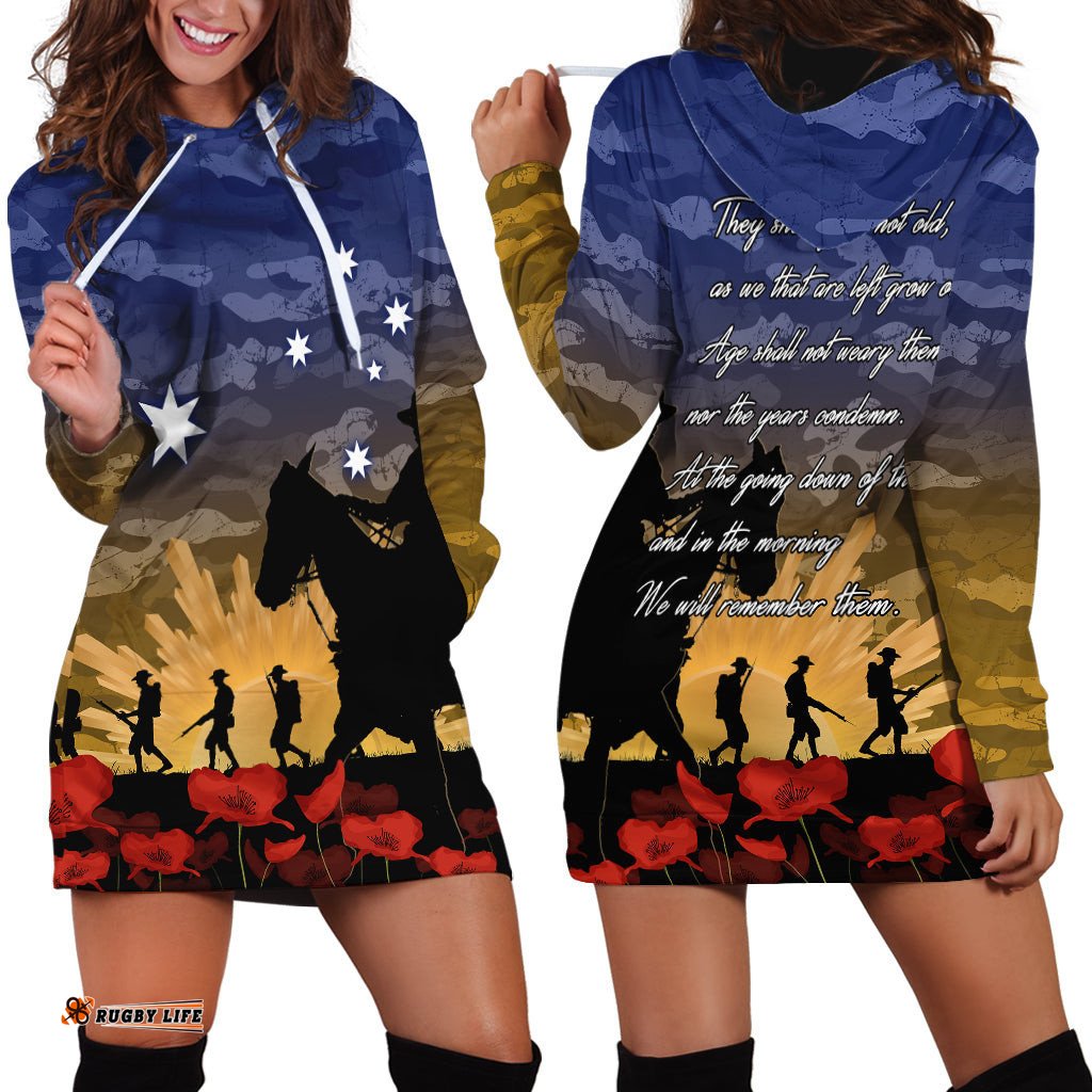 ANZAC DAY Hoodie Dress Camo Style Dawn Service 02