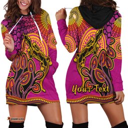 Custom Personalised Aboriginal Lizard Hoodie Dress Tree On The Hill Sunshine