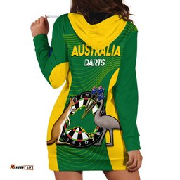 Australia Darts National Color Mix Kangaroo And Emu Hoodie Dress