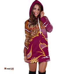 Broncos Super Women Hoodie Dress Indigenous Brisbane