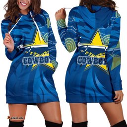 Cowboys Fire Women's Hoodie Dress North Queensland