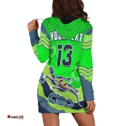 Custom Personalised Raiders Indigenous Hoodie Dress Canberra The Milk Custom Text and Number