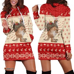 Australia Christmas Hoodie Dress Kangaroo Hoodie Merry Christmas