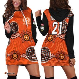 Custom Personalised Perth Scorchers Cricket Dots Hoodie Dress