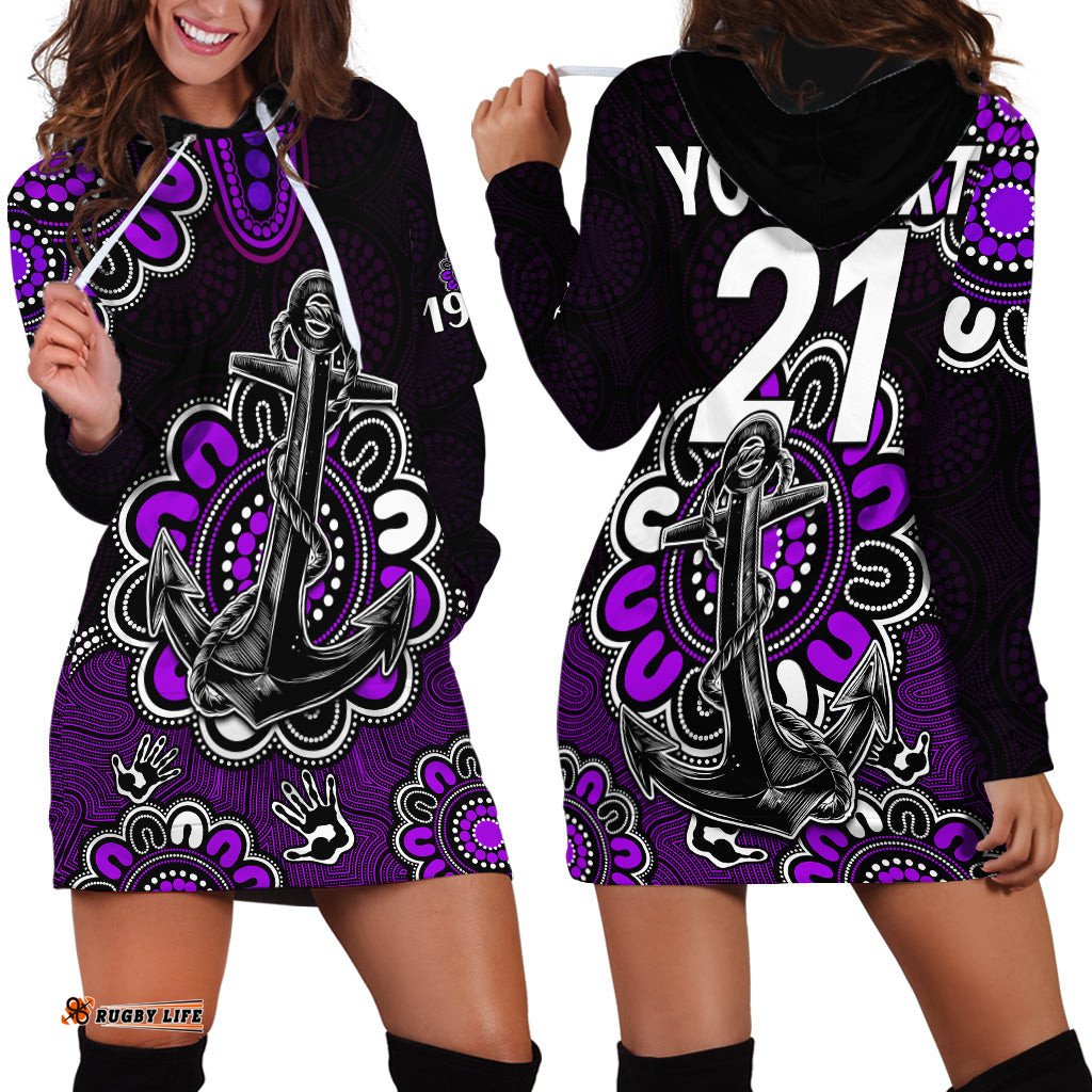Custom Personalised AFL Fremantle Dockers 1994 Aboriginal Hoodie Dress