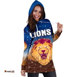 Brisbane Lions Women Hoodie Dress Simple Indigenous