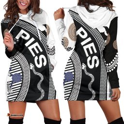 Collingwood Women Hoodie Dress Pies Unique Indigenous