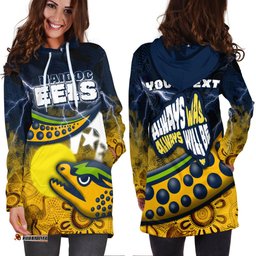 Custom Personalised Eels Rugby NAIDOC Week Women Hoodie Dress Aboriginal Power Style