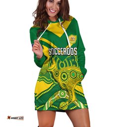 Custom Text and Number Australia Soccer Hoodie Dress Champions Aboriginal Kangaroos World Cup Football Socceroos