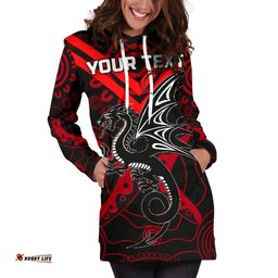 Custom Personalised Dragons Women's Hoodie Dress St. George Aboriginal