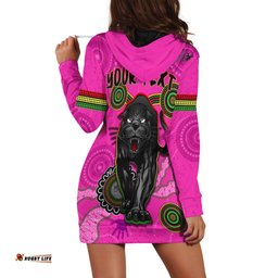 Custom Personalised Panthers Hoodie Dress Aboriginal with Lizard