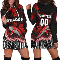 Custom Personalised Dragons Women's Hoodie Dress St. George Special Style