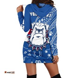 Custom Personalised Bulldogs Football Hoodie Dress Scraggers 1877 Aboriginal Dot Painting Newest Version