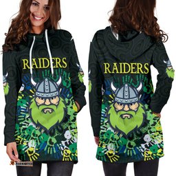 Canberra Women Hoodie Dress Raiders Viking Simple Indigenous