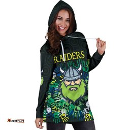 Canberra Women Hoodie Dress Raiders Viking Simple Indigenous