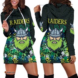 Canberra Women Hoodie Dress Raiders Viking Simple Indigenous
