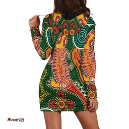Custom Personalised Aboriginal Art Crocodile Hoodie Dress You Are Number One