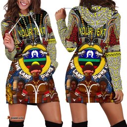 Custom Text The Land Owns Us Aboriginal Women's Hoodie Dress
