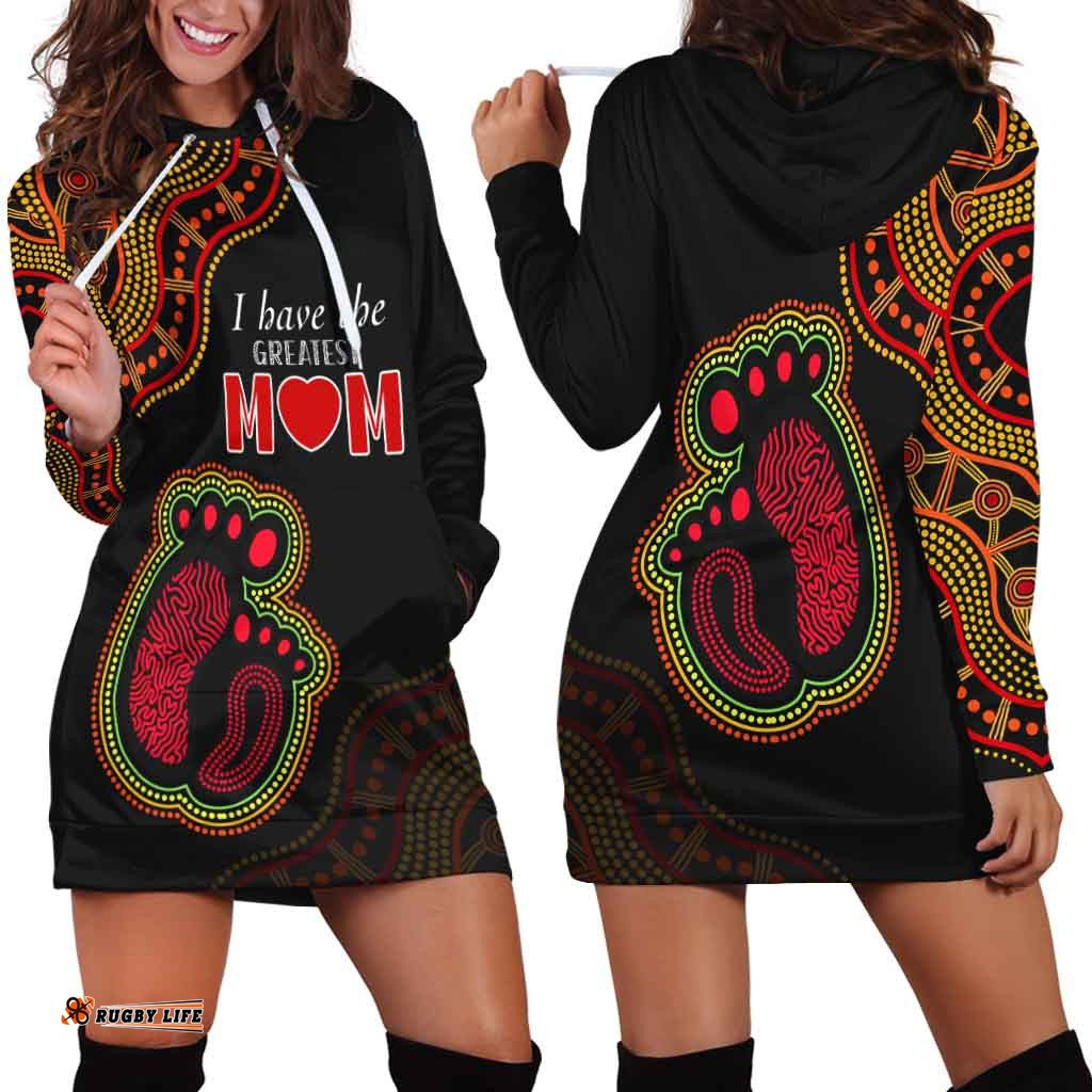 Australia Mother Day Aboriginal Hoodie Dress The Greatest MOM