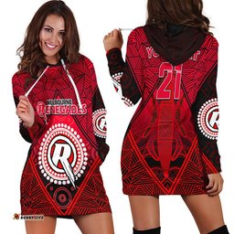 Custom Personalised Melbourne Renegades Indigenous Aboriginal Cricket Hoodie Dress