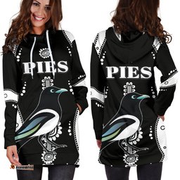 Collingwood Hoodie Dress Pies Indigenous Black