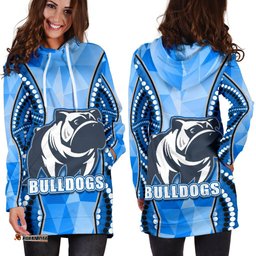 Bulldogs Women Hoodie Dress Indigenous Snappy