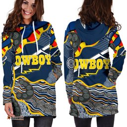 Cowboys Women's Hoodie Dress Unique Indigenous