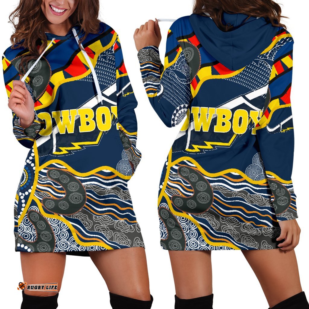 Cowboys Women's Hoodie Dress Unique Indigenous