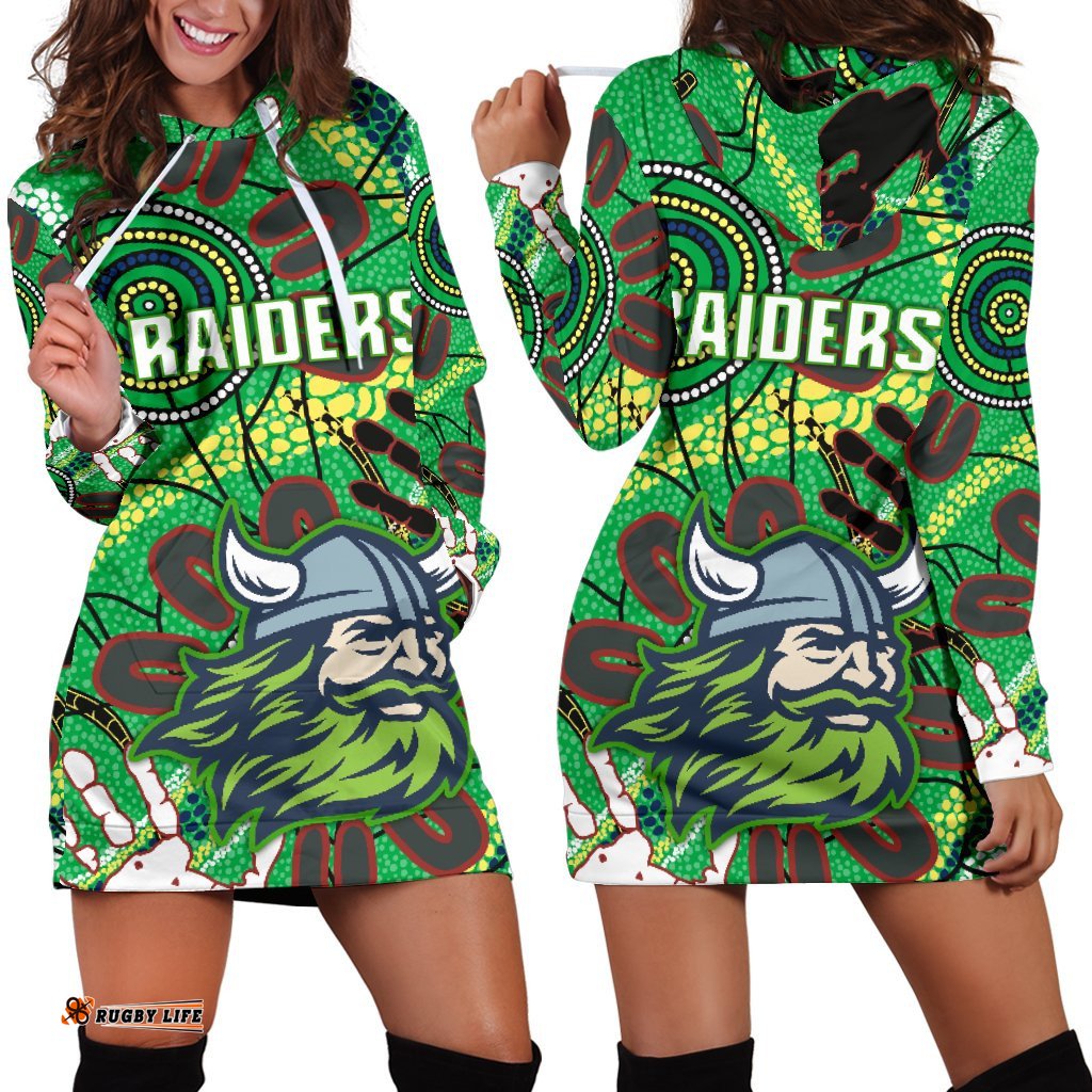 CanberraWomen's Hoodie Dress Raiders Indigenous 2