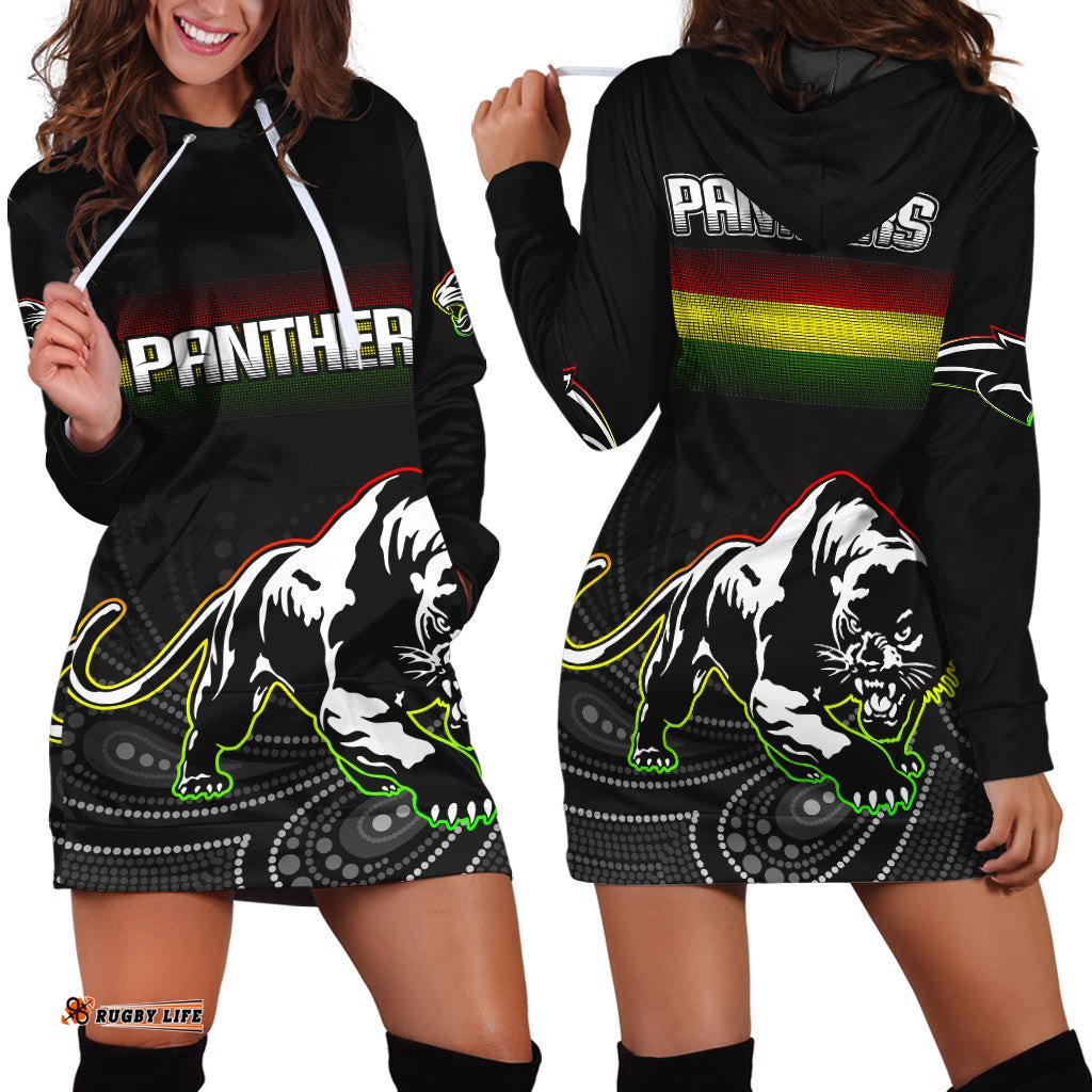 Black Panthers Rugby League Aboriginal Hoodie Dress