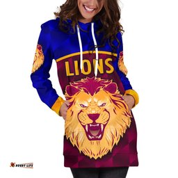 Brisbane Lions Women Hoodie Dress Powerful
