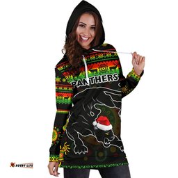 Penrith Panthers Christmas Women's Hoodie Dress Indigenous