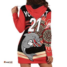 Custom Personalised NRL Redcliffe Dolphins Hoodie Dress