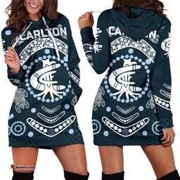 Carlton Women's Hoodie Dress The Blues Baggers Indigenous