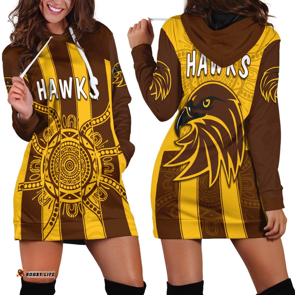 Hawks Indigenous Hoodie Dress Hawthorn Football