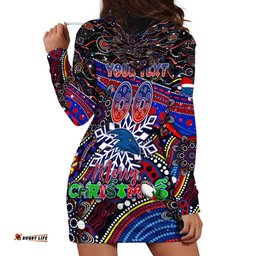 Merry Christmas AFL Adelaide Crows Hoodie Dress Aboriginal Santa Football Mascot