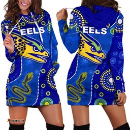 Eels Indigenous Women Hoodie Dress Competitive 09