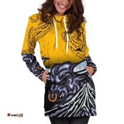 New Zealand Maori Women Hoodie Dress TaranakiBull