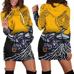 New Zealand Maori Women Hoodie Dress TaranakiBull