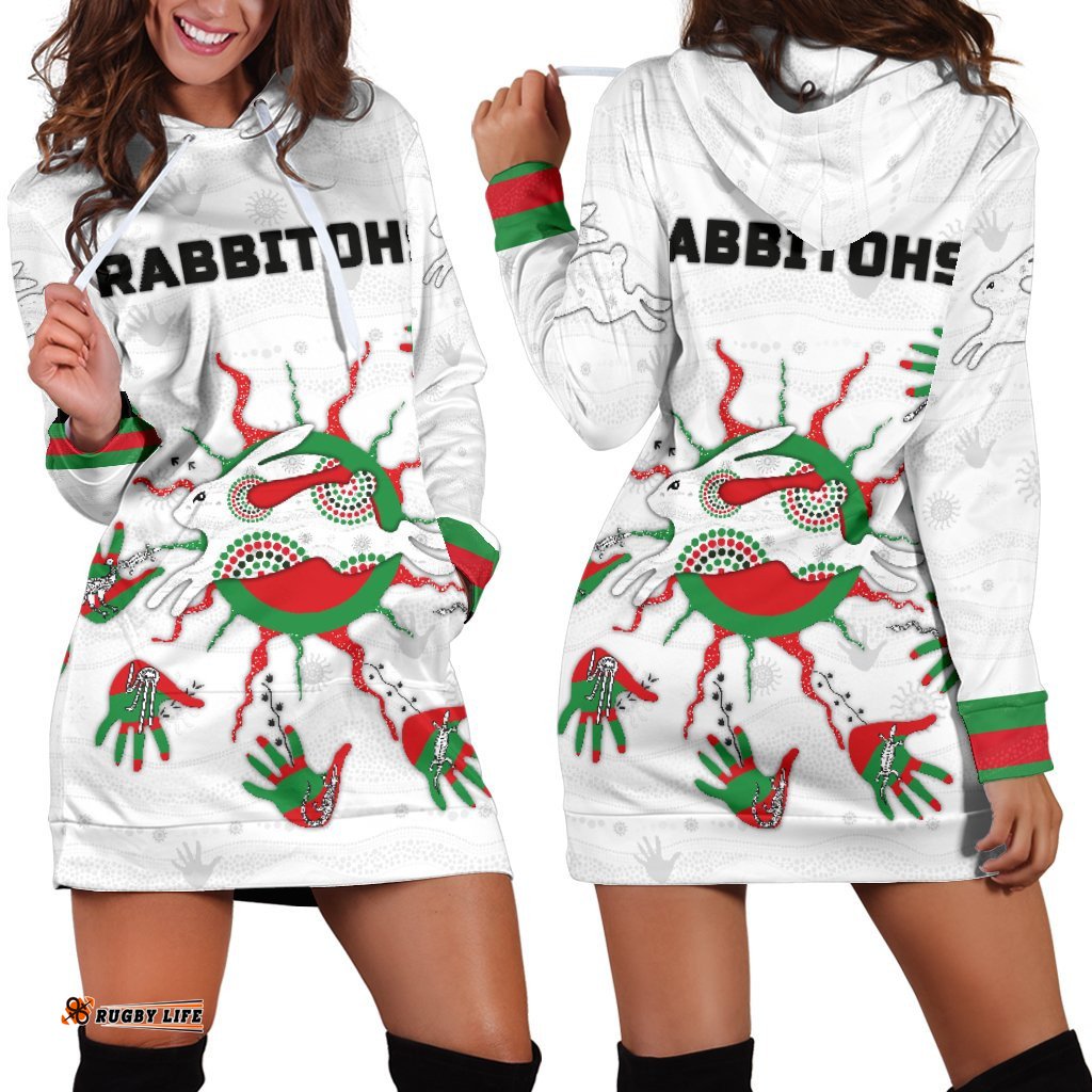 Rabbitohs Indigenous Hoodie Dress Animals Aboriginal