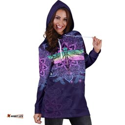 Maori Mandala Dragonfly Hoodie Dress