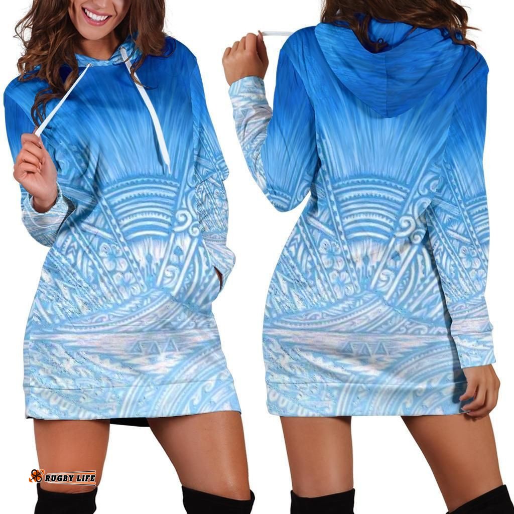 New Zealand Auckland Hoodie Dress Blue Rugby