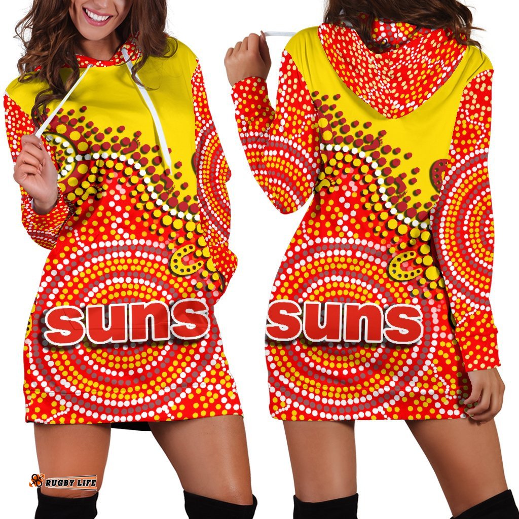 Gold Coast Women's Hoodie Dress Suns Aboriginal